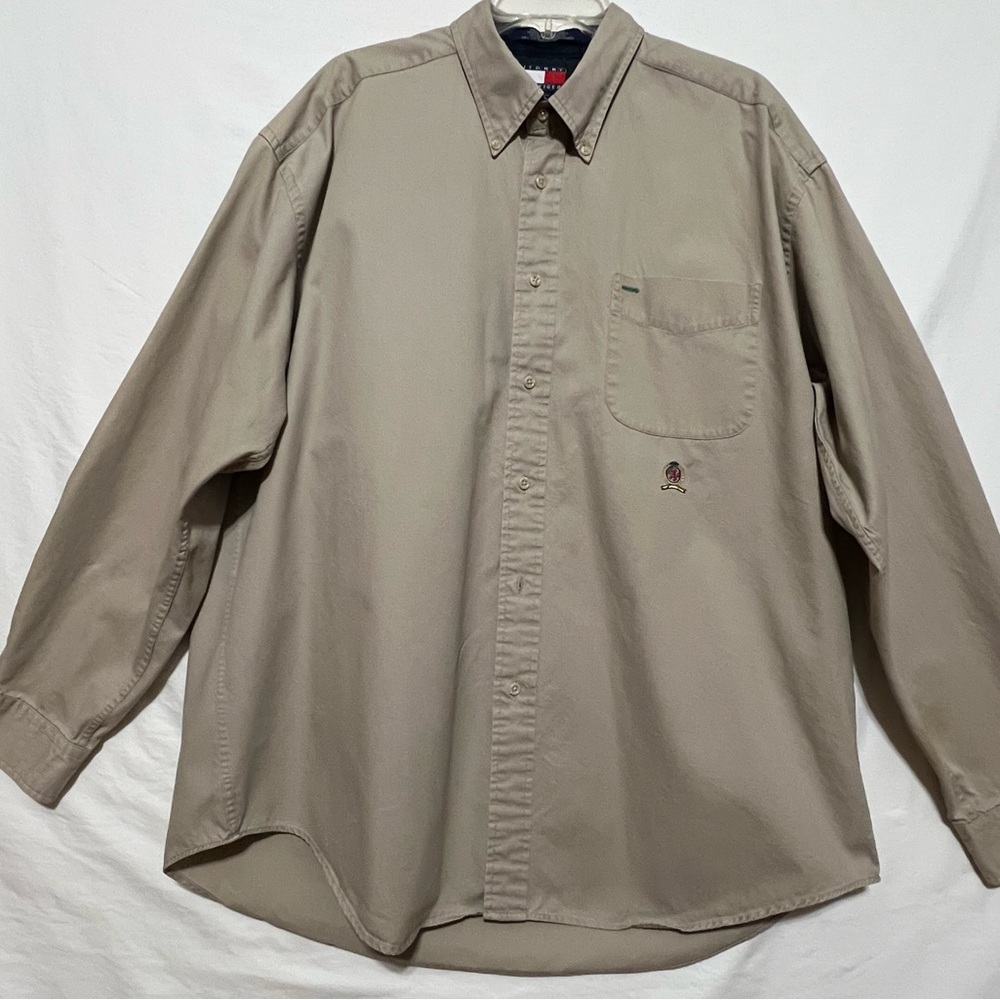 Tommy Hilfiger Tan Casual Button Down Shirt